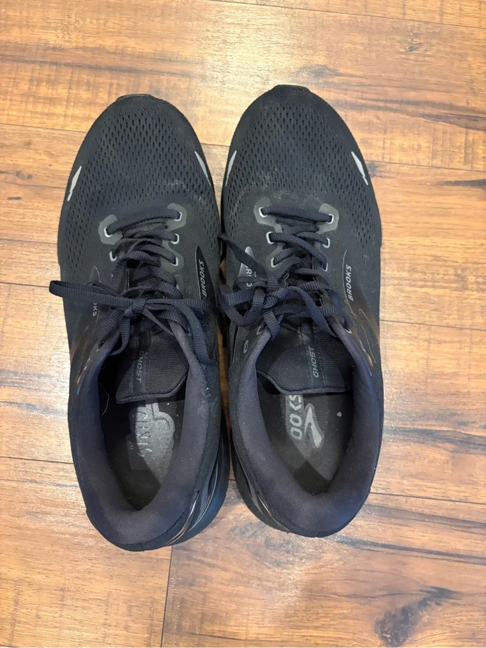 Brooks Ghost 15 Shoes Black Casual Comfort Sneakers Shoes Mens 12.5 Extra Wide